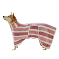 DogDeluxe · Streifen-Hundebademantel