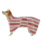 DogDeluxe · Streifen-Hundebademantel