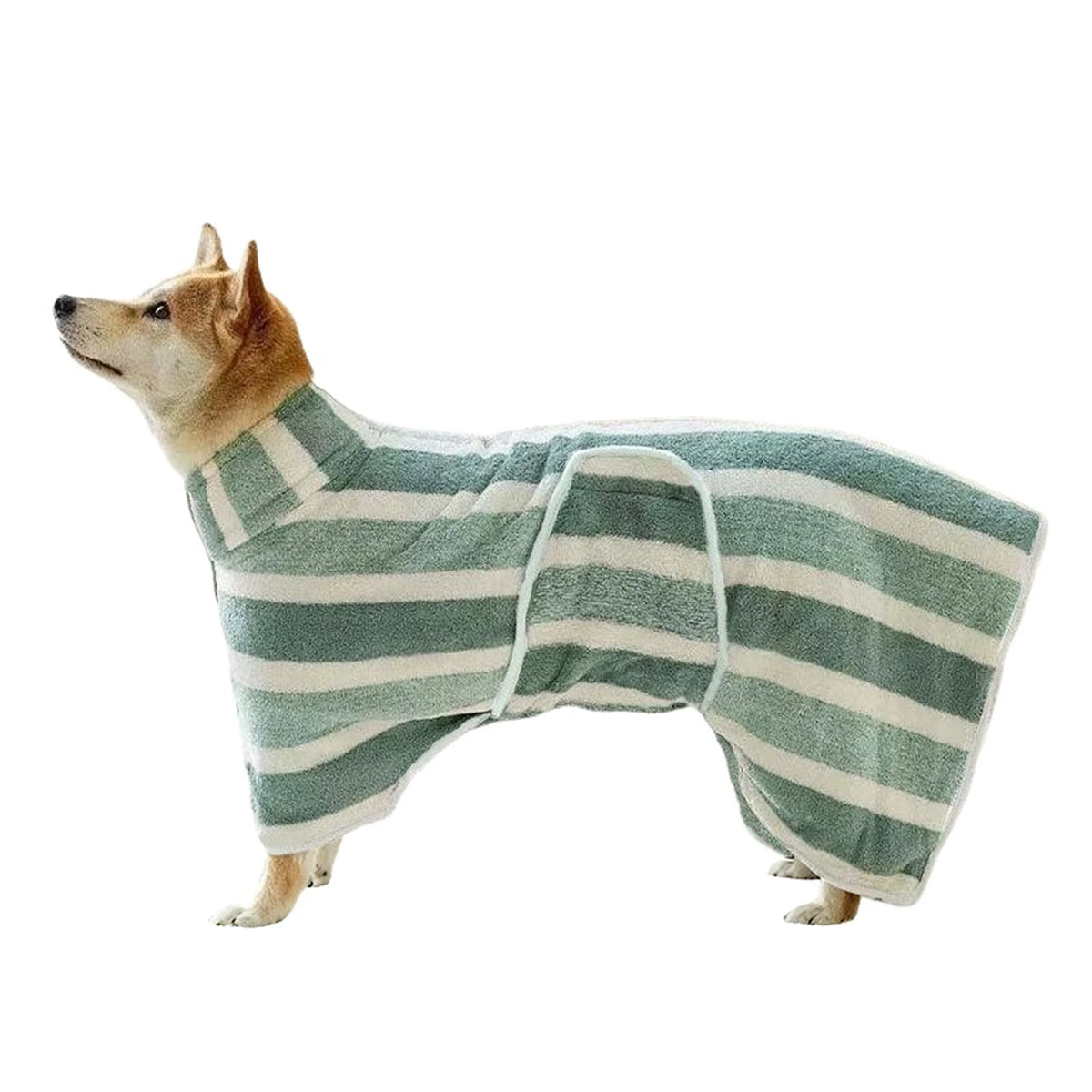 DogDeluxe · Streifen-Hundebademantel