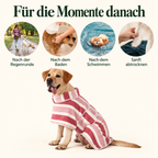DogDeluxe · Streifen-Hundebademantel