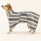 DogDeluxe · Streifen-Hundebademantel